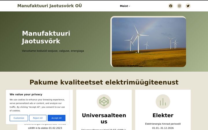 Screenshot of manufaktuuri.ee