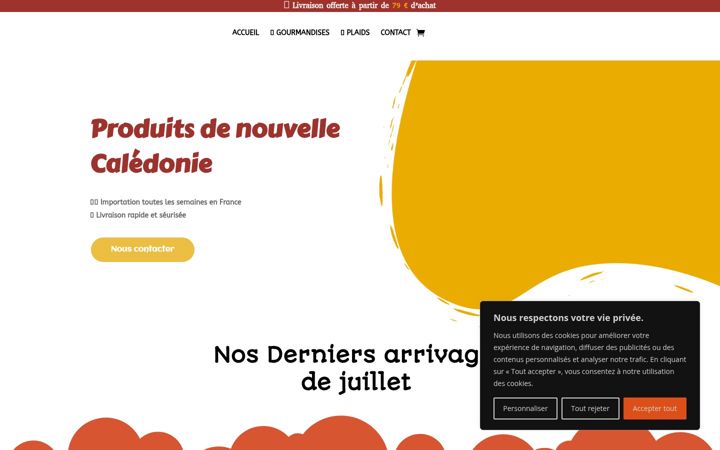 Screenshot of manuia-boutique.fr