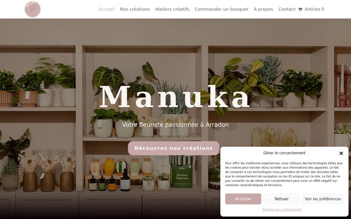 Screenshot of manukafleuriste.fr