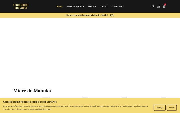 Screenshot of manukanatura.ro