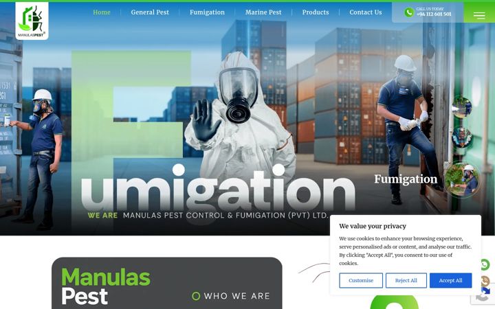Screenshot of manulaspest.com