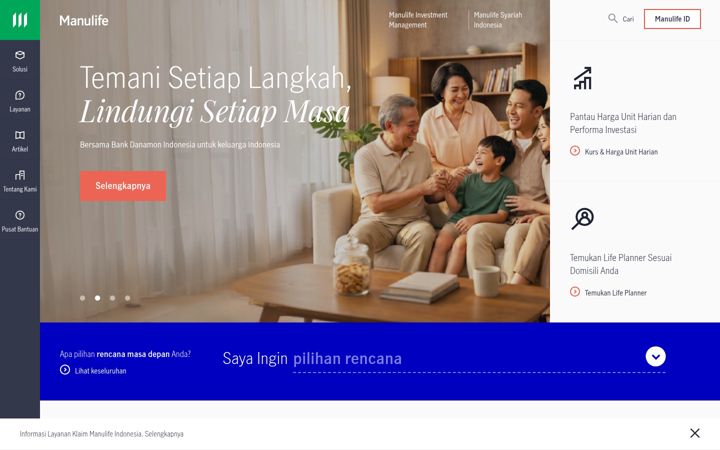 Screenshot of manulife.co.id
