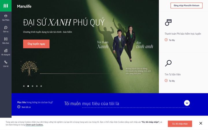 Screenshot of manulife.com.vn