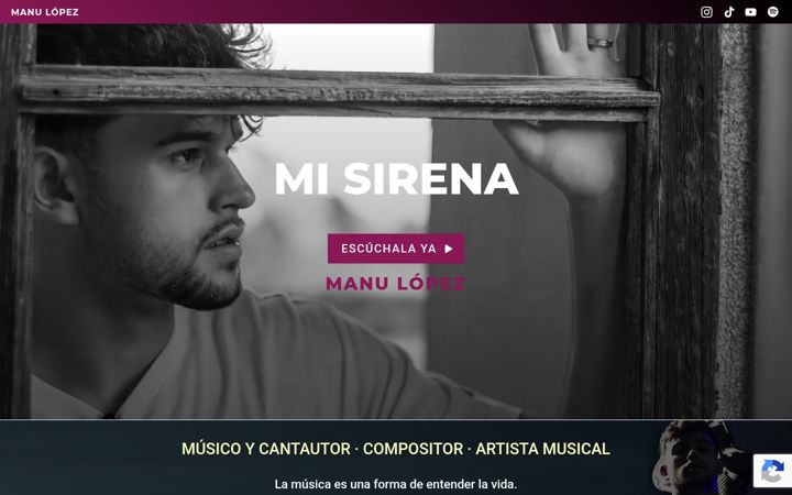 Screenshot of manulopezmusic.com