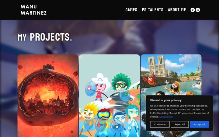 Screenshot of manumartinez.com