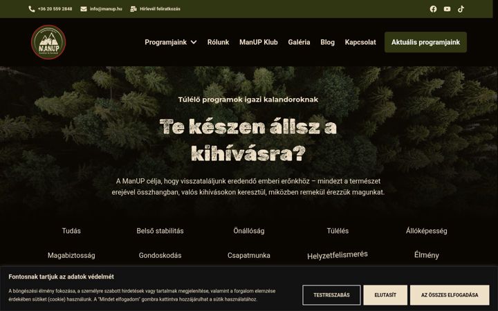 Screenshot of manup.hu