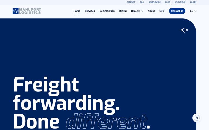 Screenshot of manuport-logistics.com