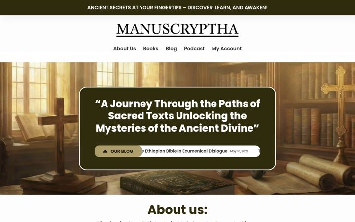 Screenshot of manuscryptha.com