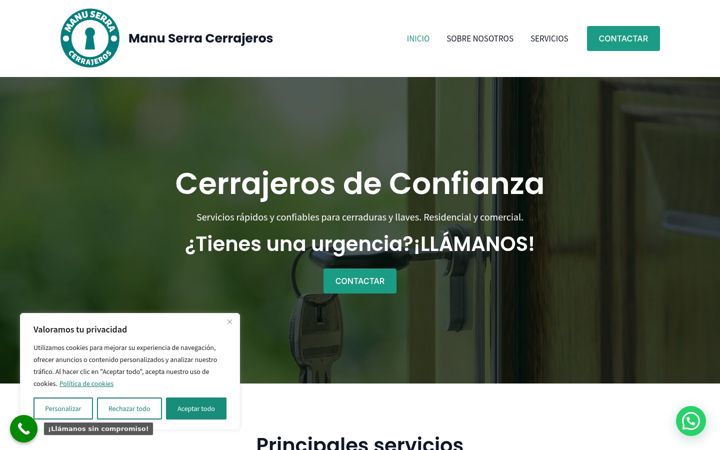 Screenshot of manuserracerrajeros.es