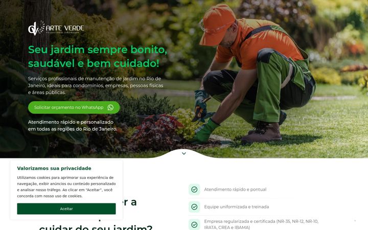Screenshot of manutencaodojardim.com.br