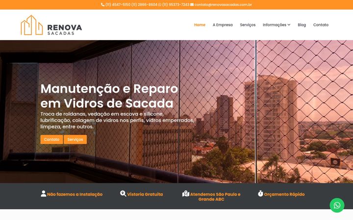Screenshot of manutencaoemsacada.com.br