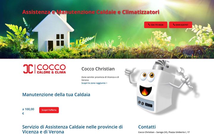 Screenshot of manutenzione-caldaie-vicenza.it