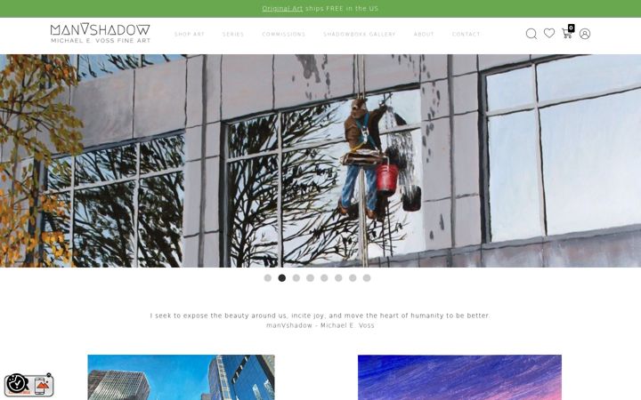 Screenshot of manvshadow.com