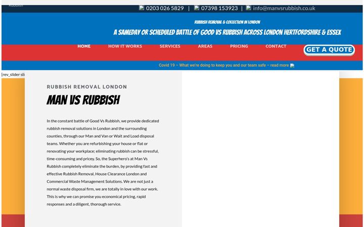 Screenshot of manvsrubbish.co.uk