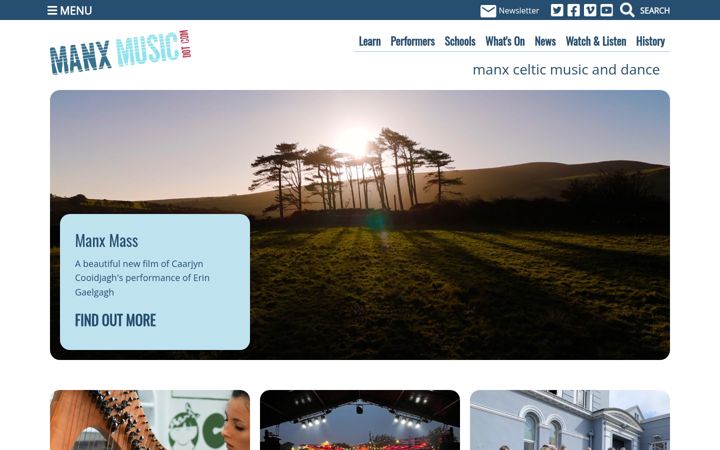 Screenshot of manxmusic.com