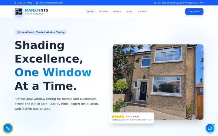 Screenshot of manxtints.com