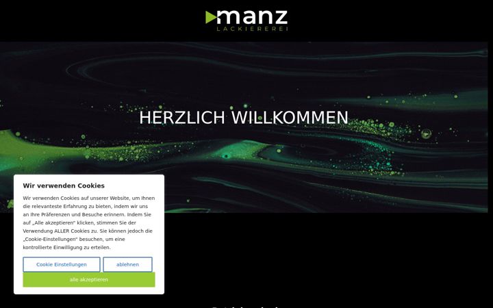 Screenshot of manz-lackiererei.de