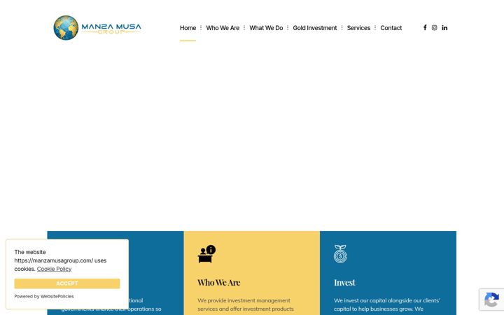 Screenshot of manzamusagroup.com