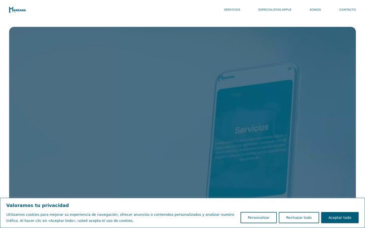 Screenshot of manzanafix.com
