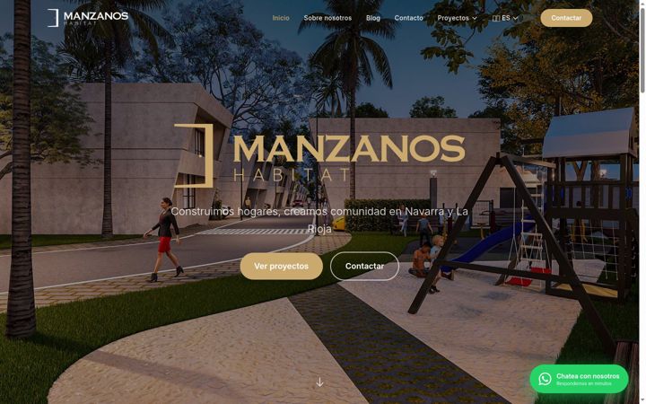 Screenshot of manzanoshabitat.com