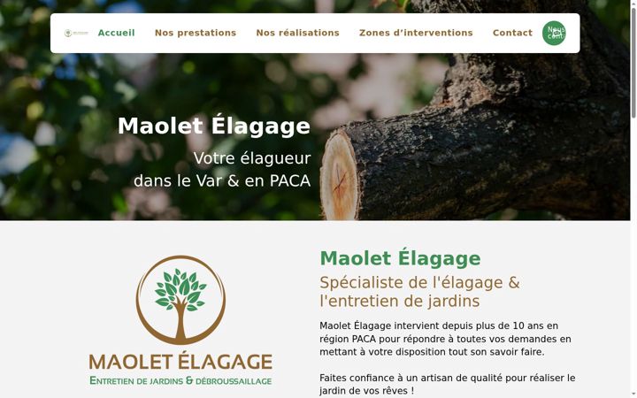 Screenshot of maolet-elagage.fr
