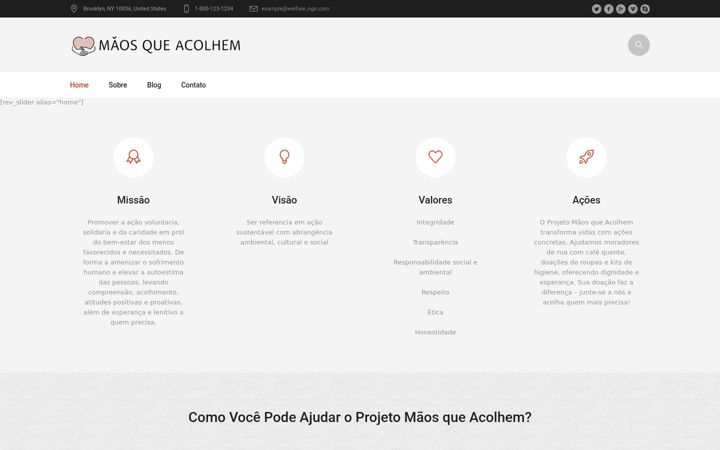 Screenshot of maosqueacolhem.org
