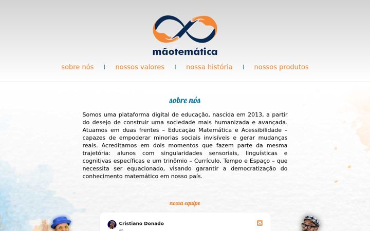 Screenshot of maotematica.com.br