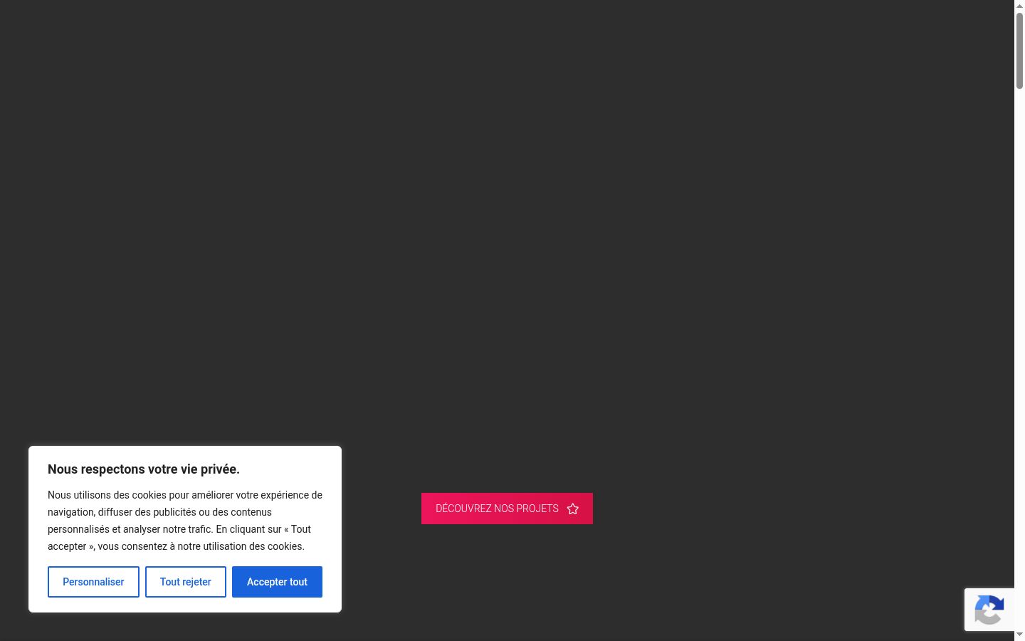 Screenshot des Einwilligungsbanners vor jeglicher Interaktion