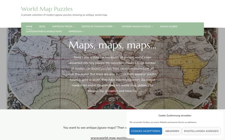 Screenshot of map-puzzles.com