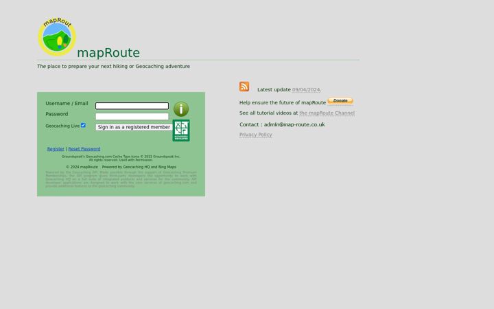 Screenshot of map-route.co.uk