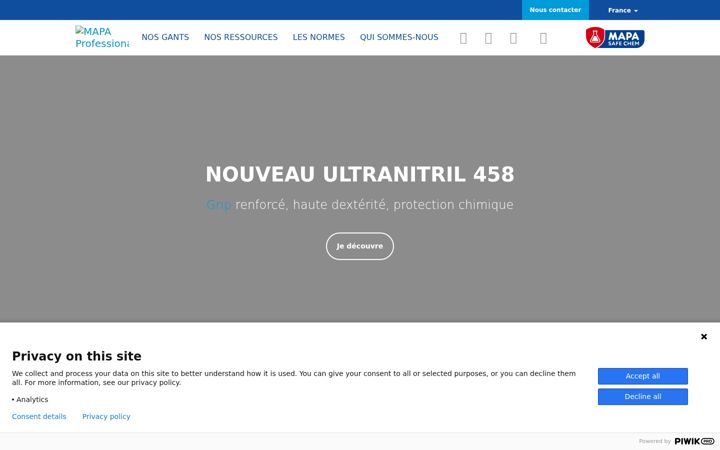 Screenshot of mapa-pro.fr