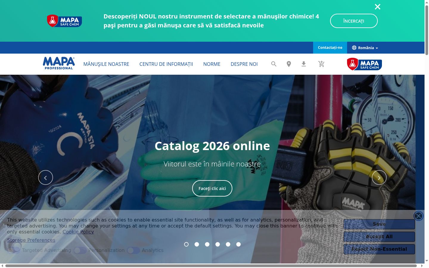 Captura de pantalla del banner de consentimiento mostrado antes de cualquier interacción