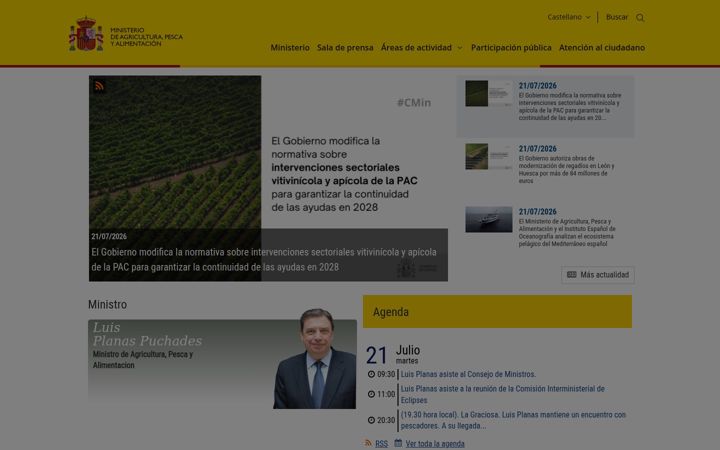 Screenshot ta' mapa.gob.es