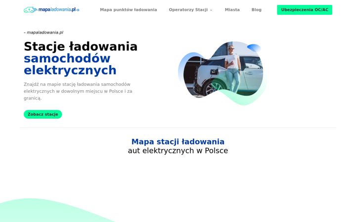 Screenshot of mapaladowania.pl