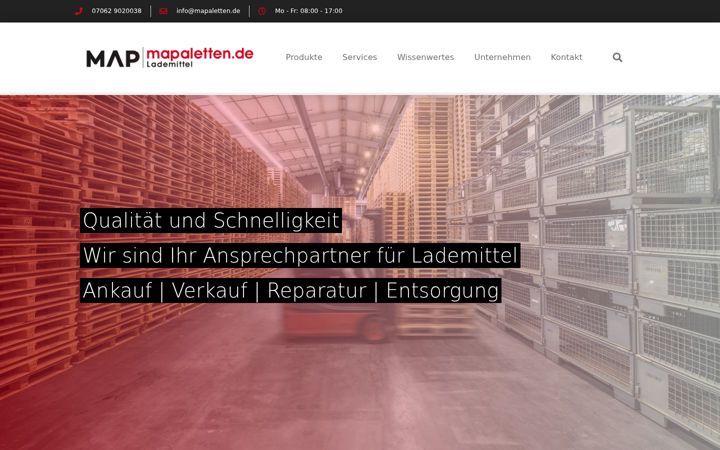 Screenshot of mapaletten.de