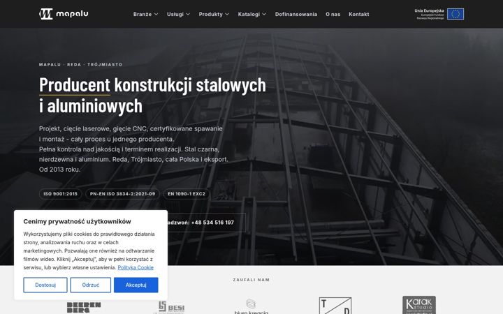 Screenshot of mapalu.pl