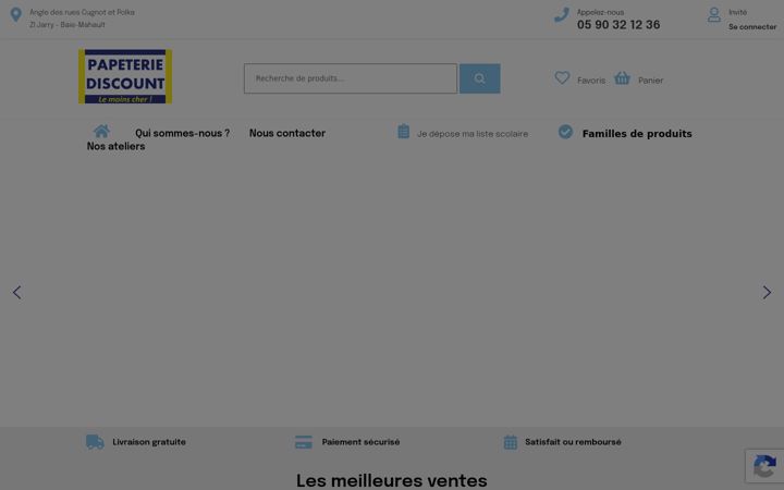 Screenshot of mapapeteriediscount-gp.fr