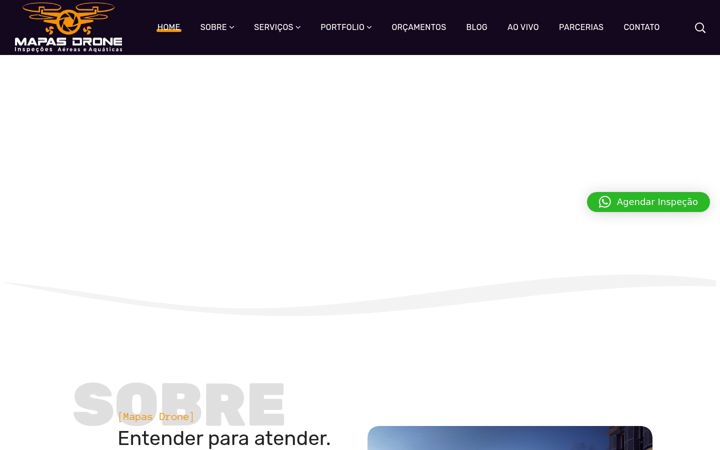 Screenshot of mapasdrone.com.br