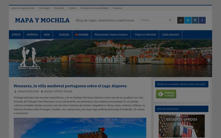 Screenshot of mapaymochila.es