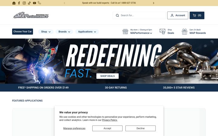 Screenshot of maperformance.com