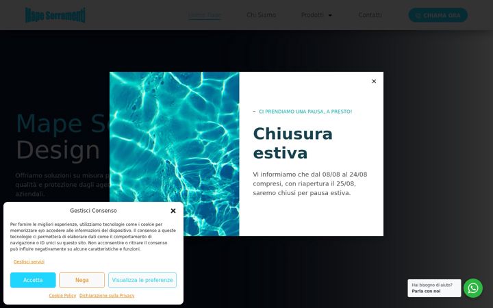 Screenshot of mapeserramenti.it