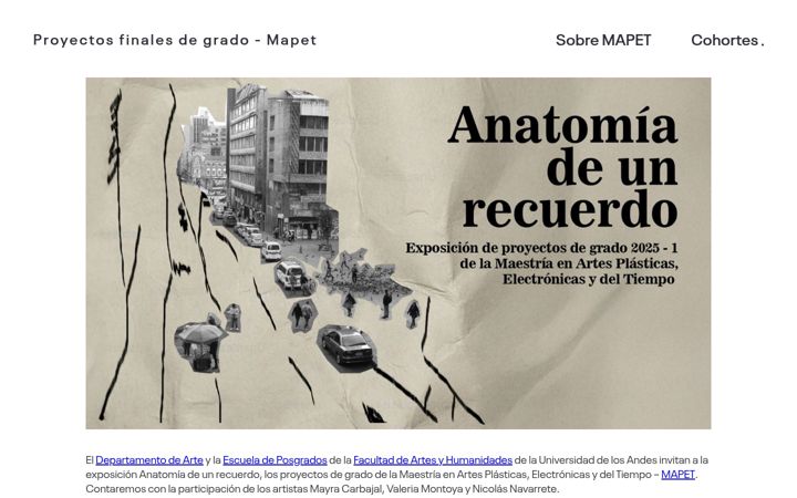 Screenshot of mapet.uniandes.edu.co