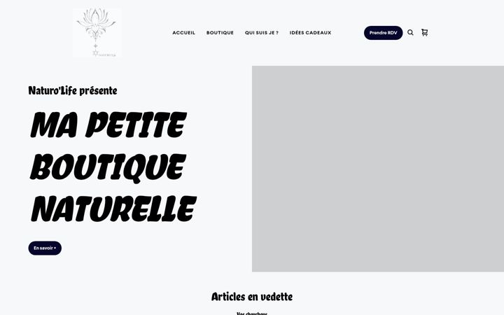 Képernyőkép: mapetiteboutiquenaturelle.square.site