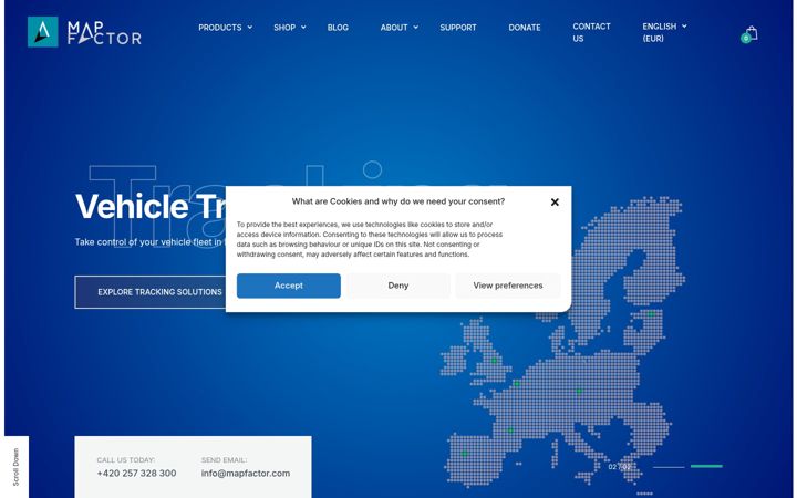 Skjámynd af mapfactor.com