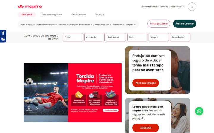 Zrzut ekranu mapfre.com.br