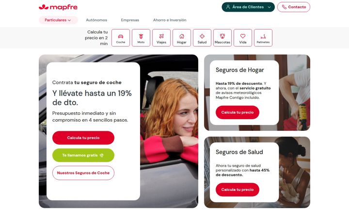 Screenshot of mapfre.es