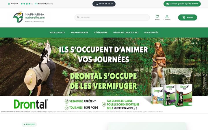 Screenshot of mapharmanaturelle.com