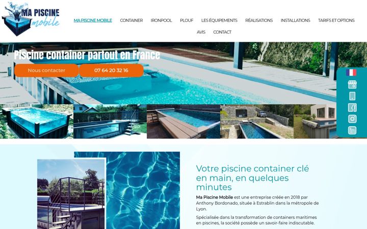 Screenshot of mapiscinemobile.fr