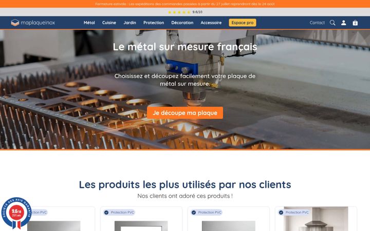 Screenshot of maplaqueinox.com