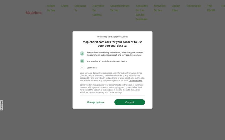 Screenshot of maplehorst.com